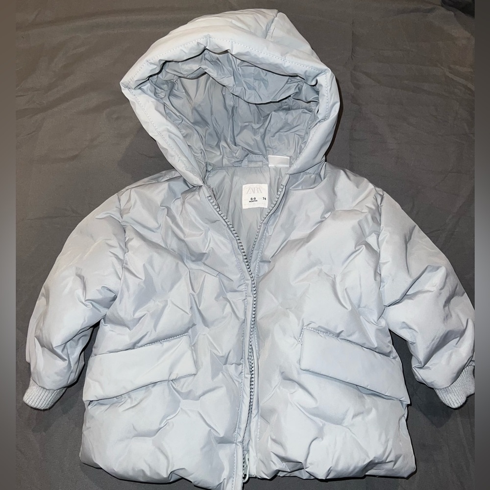 Zara Baby Blue Puffer Jacket
